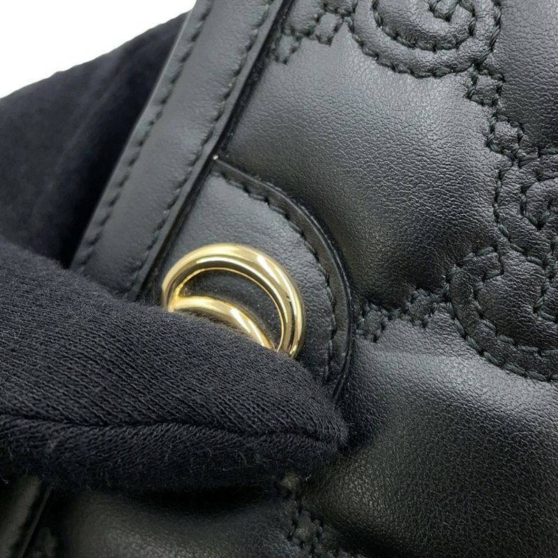 グッチ ショルダーバッグ ミニ GGマトラッセ レザー 723777 GUCCI ポシェット 黒 アウトレット品