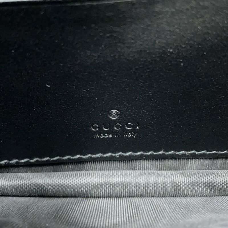 グッチ ショルダーバッグ ミニ GGマトラッセ レザー 723777 GUCCI ポシェット 黒 アウトレット品