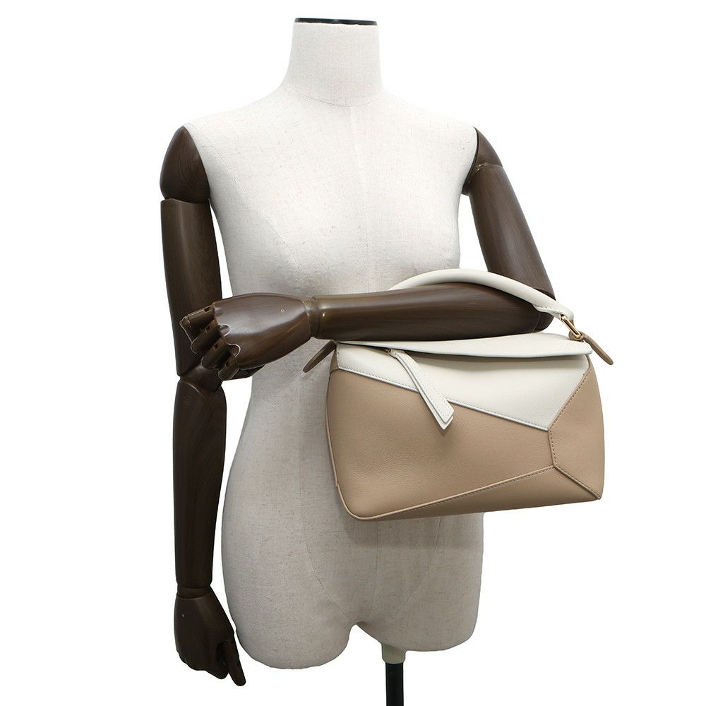 ロエベ ハンドバッグ パズルバッグ スモール カーフレザー A510P60X38 LOEWE 2way 白