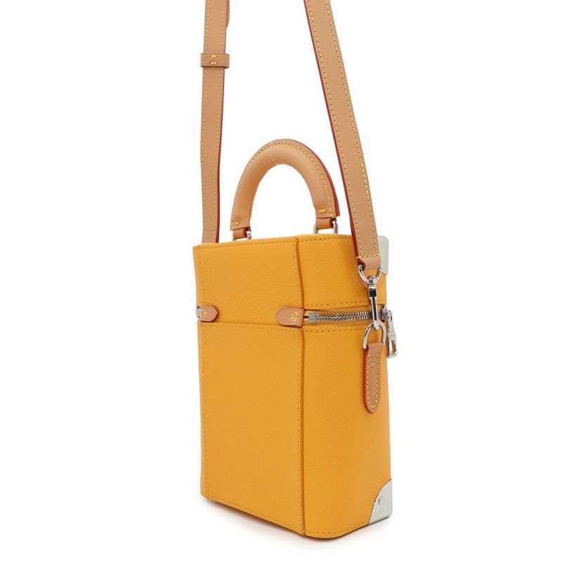 ルイヴィトン ハンドバッグ カウハイドレザー ヴェルティカル・ボックス トランク M59666 2wayショルダーバッグ