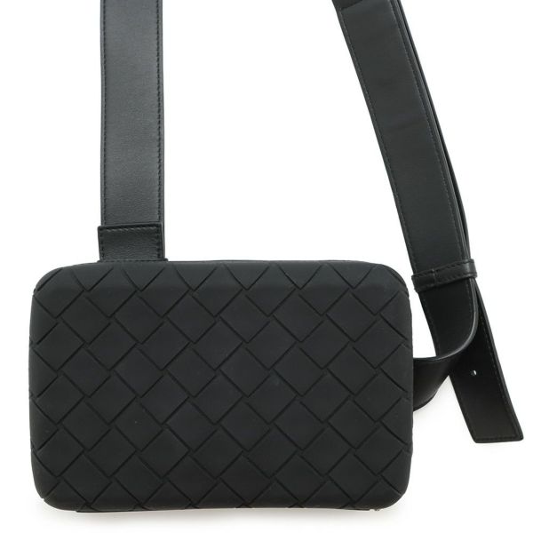 ボッテガヴェネタ ショルダーバッグ イントレチャート クラッチバッグ ラバー レザー 778706 BOTTEGA VENETA 黒