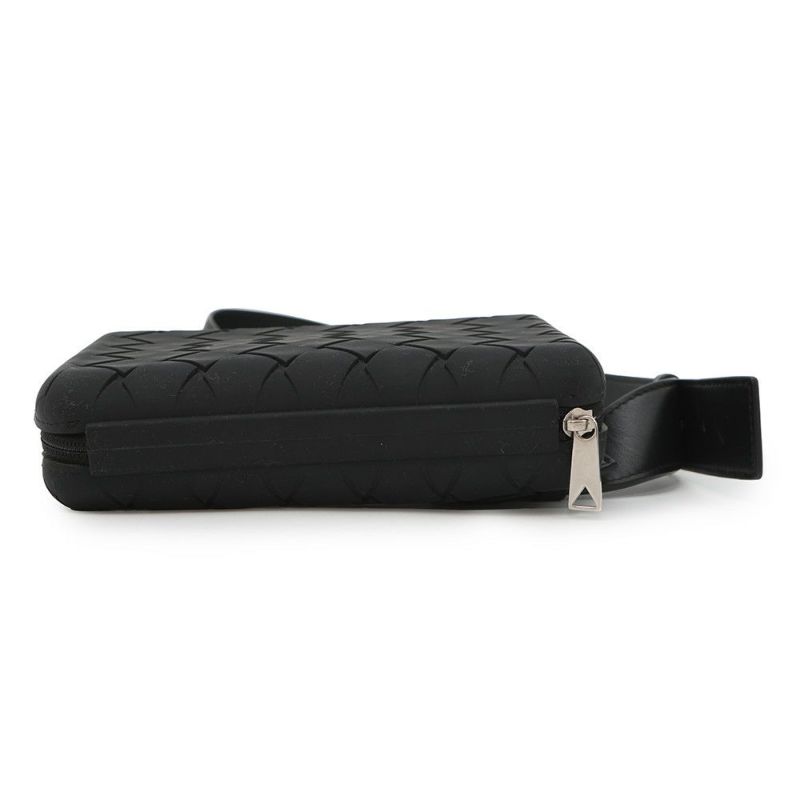 ボッテガヴェネタ ショルダーバッグ イントレチャート クラッチバッグ ラバー レザー 778706 BOTTEGA VENETA 黒