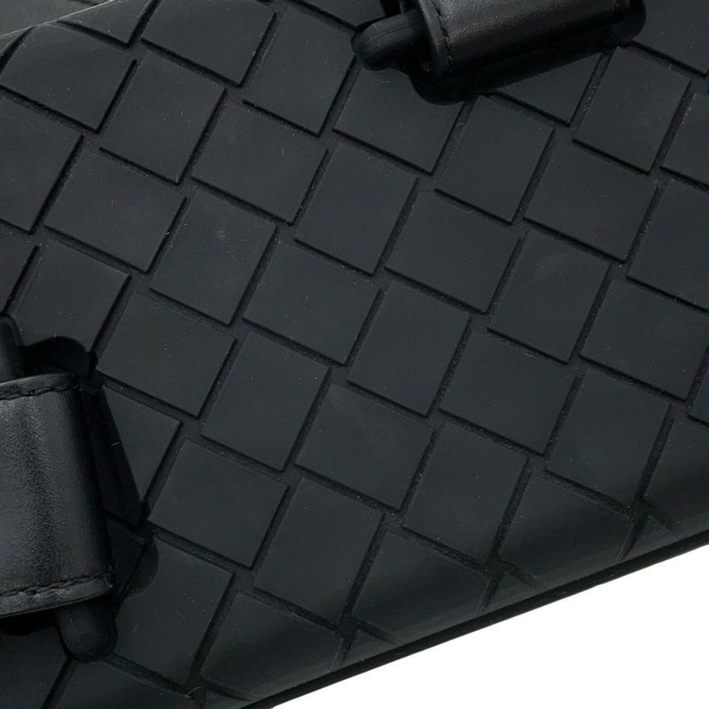ボッテガヴェネタ ショルダーバッグ イントレチャート クラッチバッグ ラバー レザー 778706 BOTTEGA VENETA 黒