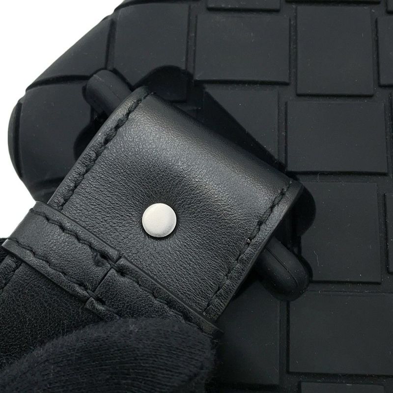 ボッテガヴェネタ ショルダーバッグ イントレチャート クラッチバッグ ラバー レザー 778706 BOTTEGA VENETA 黒