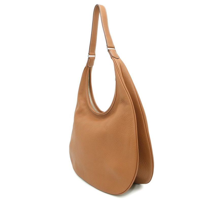 エルメス ショルダーバッグ ガオ ゴールド/シルバー金具 トリヨンクレマンス □L刻印 HERMES バッグ