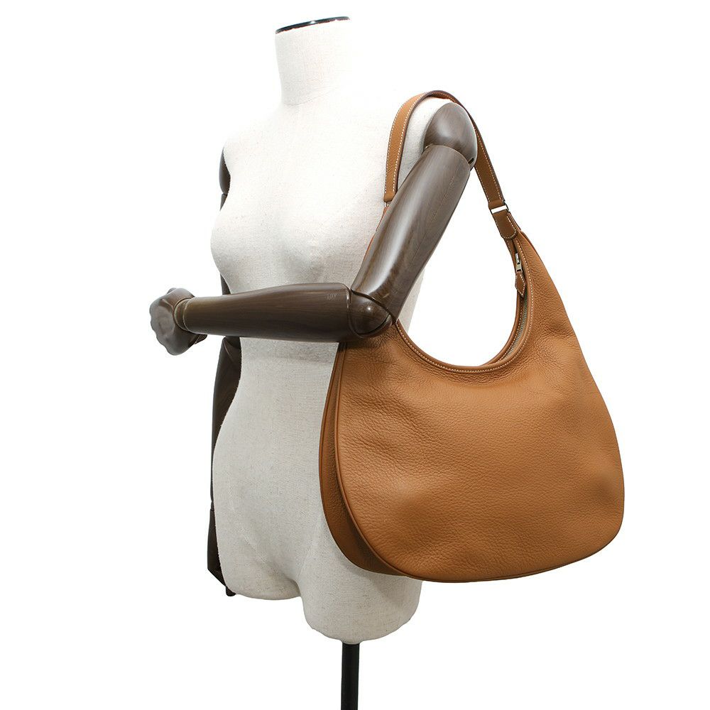 エルメス ショルダーバッグ ガオ ゴールド/シルバー金具 トリヨンクレマンス □L刻印 HERMES バッグ