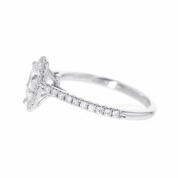 ティファニー リング ソレスト ハーフ パヴェ ダイヤモンド 中石0.80ct  Pt950 リングサイズ約12号 Tiffany&Co. ペアシェイプ 鑑定書付き