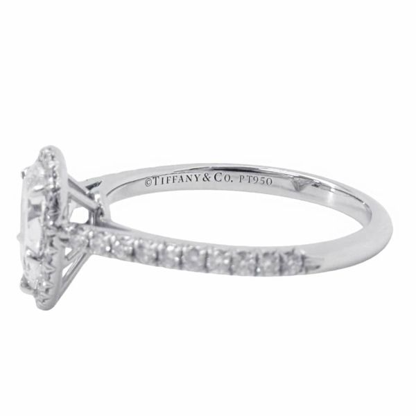 ティファニー リング ソレスト ハーフ パヴェ ダイヤモンド 中石0.80ct  Pt950 リングサイズ約12号 Tiffany&Co. ペアシェイプ 鑑定書付き