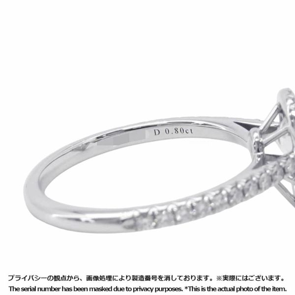 ティファニー リング ソレスト ハーフ パヴェ ダイヤモンド 中石0.80ct  Pt950 リングサイズ約12号 Tiffany&Co. ペアシェイプ 鑑定書付き