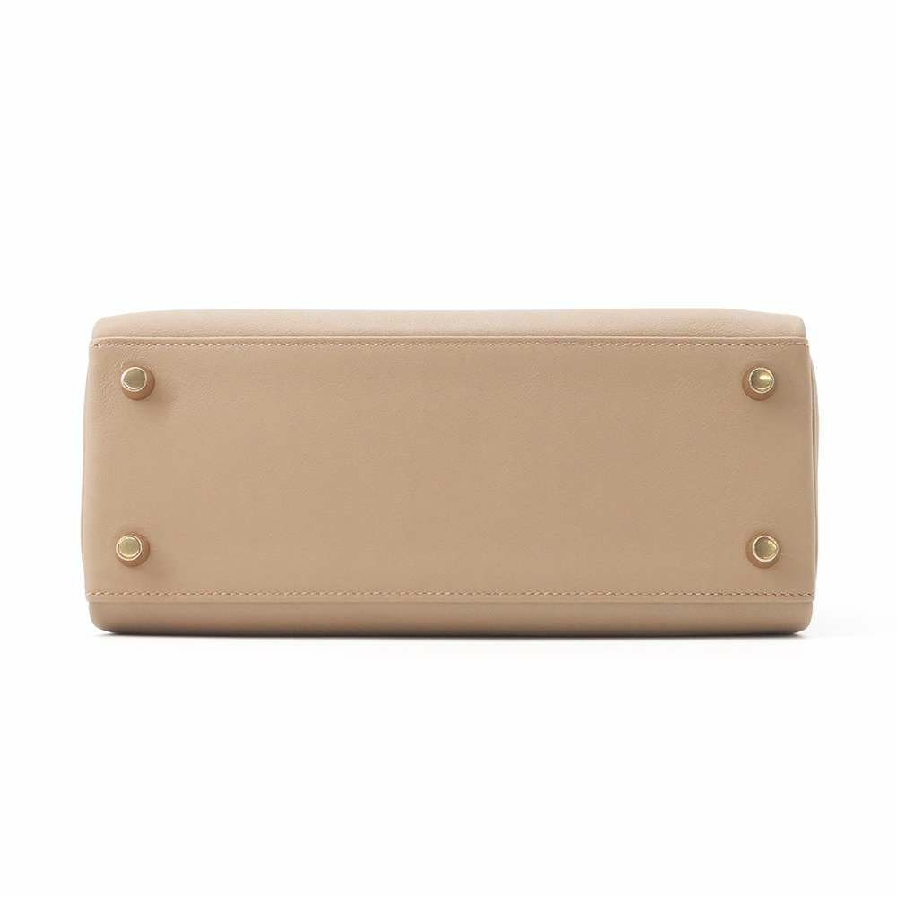エルメス ハンドバッグ ケリー25 内縫い ベージュマルファ/ゴールド金具 スイフト W刻印 2way