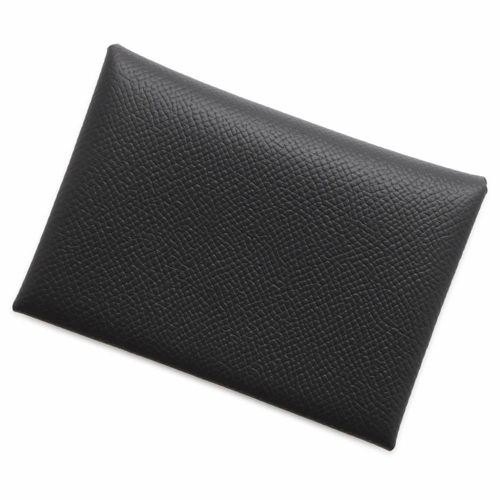 美品】エルメス カルヴィ コインケース ヴォーエプソン U刻印 ベージュ  