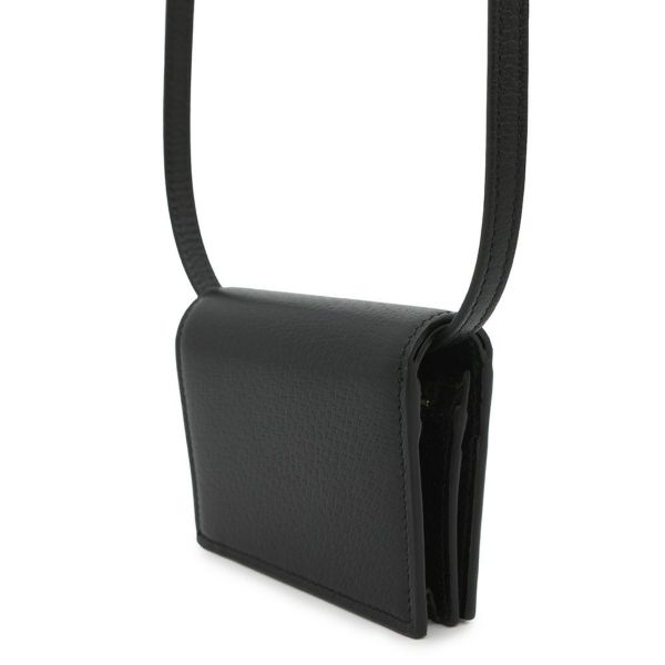 グッチ ショルダーウォレット アディダスコラボ ホースビット レザー 702248 GUCCI adidas 財布 黒