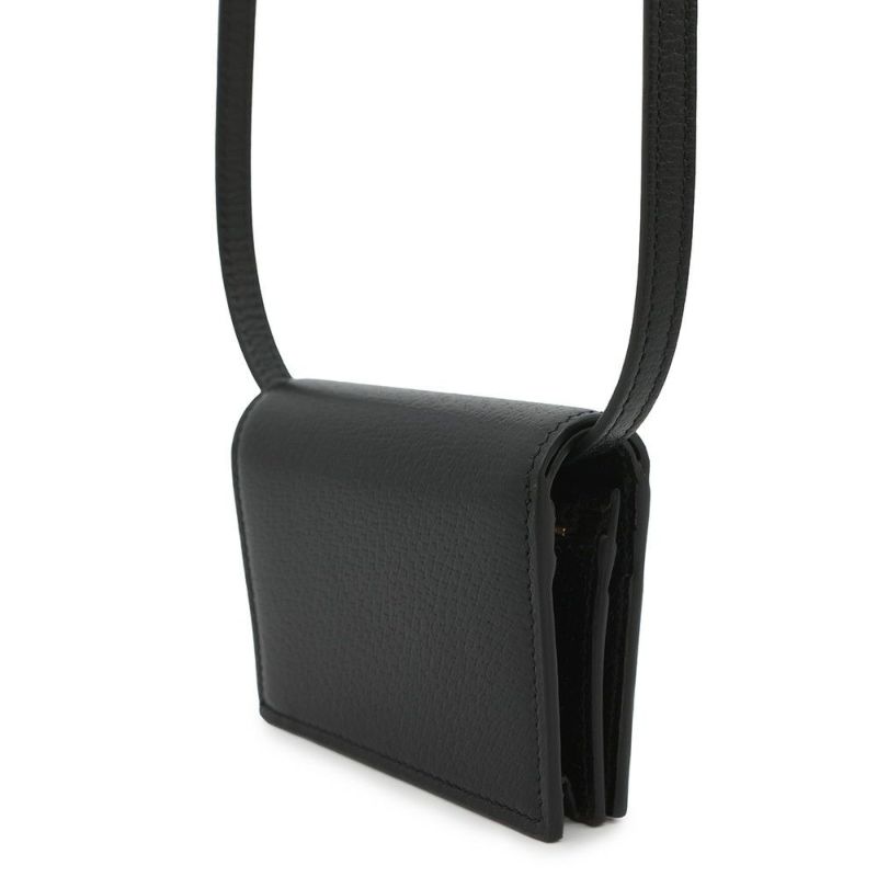 グッチ ショルダーウォレット アディダスコラボ ホースビット レザー 702248 GUCCI adidas 財布 黒