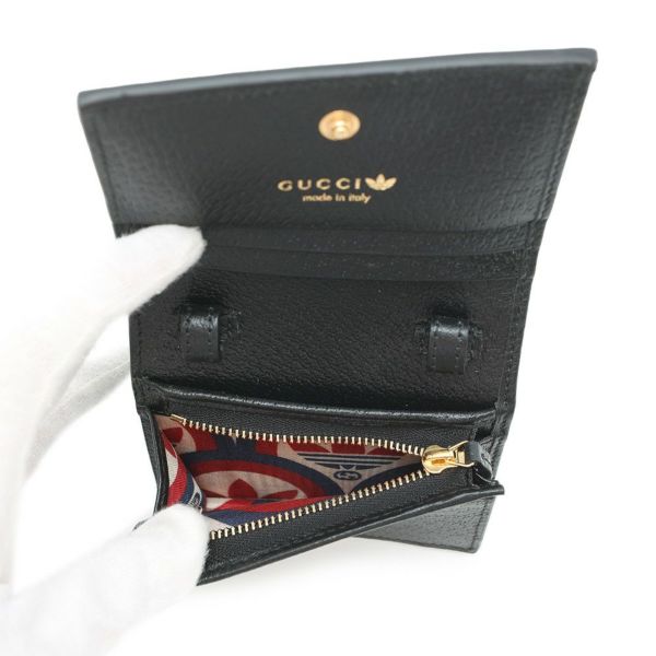 グッチ ショルダーウォレット アディダスコラボ ホースビット レザー 702248 GUCCI adidas 財布 黒