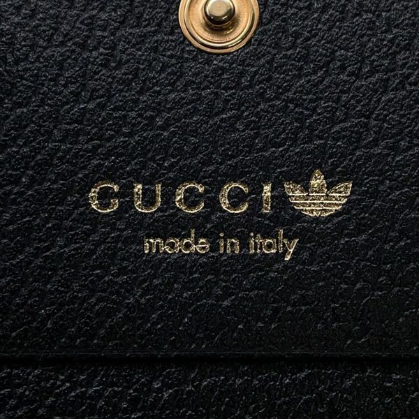 グッチ ショルダーウォレット アディダスコラボ ホースビット レザー 702248 GUCCI adidas 財布 黒