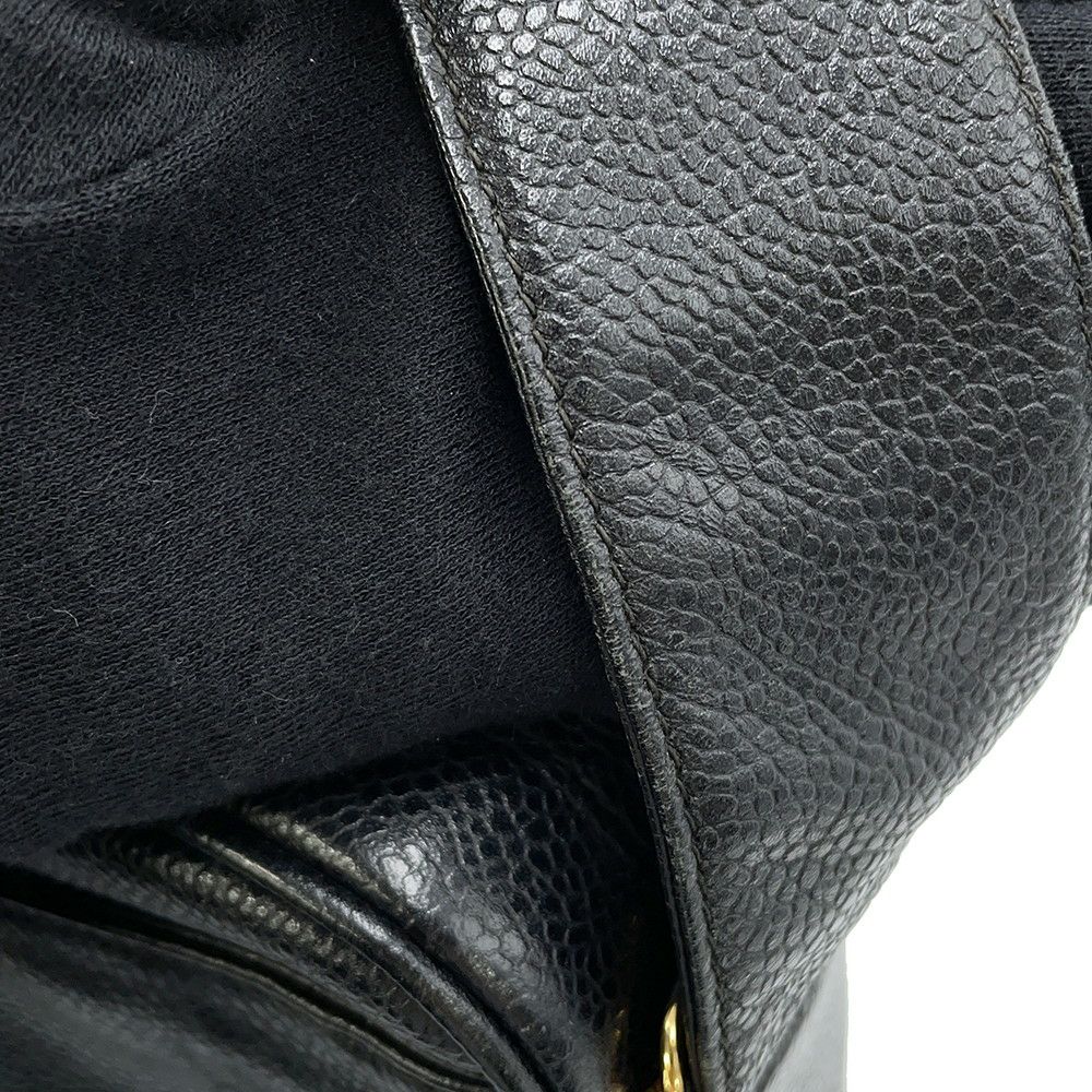 シャネル ショルダーバッグ トリプルココ キャビアスキン CHANEL 黒