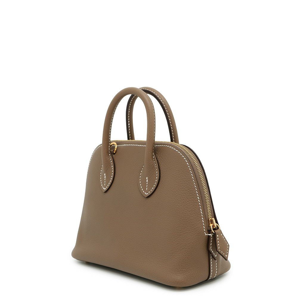 エルメス ボリード1923 ミニ エトゥープ/ゴールド金具 エバーカラー B刻印 2wayショルダー