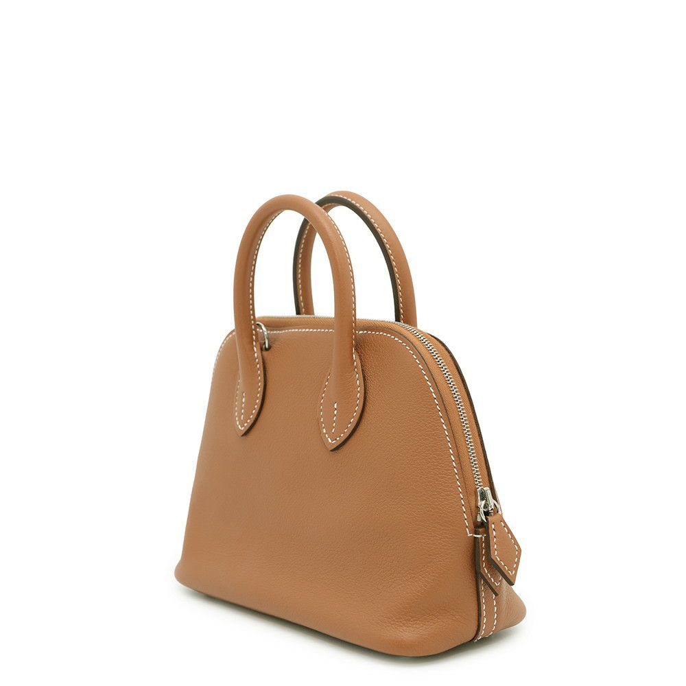 エルメス ボリード1923 ミニ ヴェルソ ゴールド/モーヴペール/シルバー金具 エバーカラー U刻印 2wayショルダー