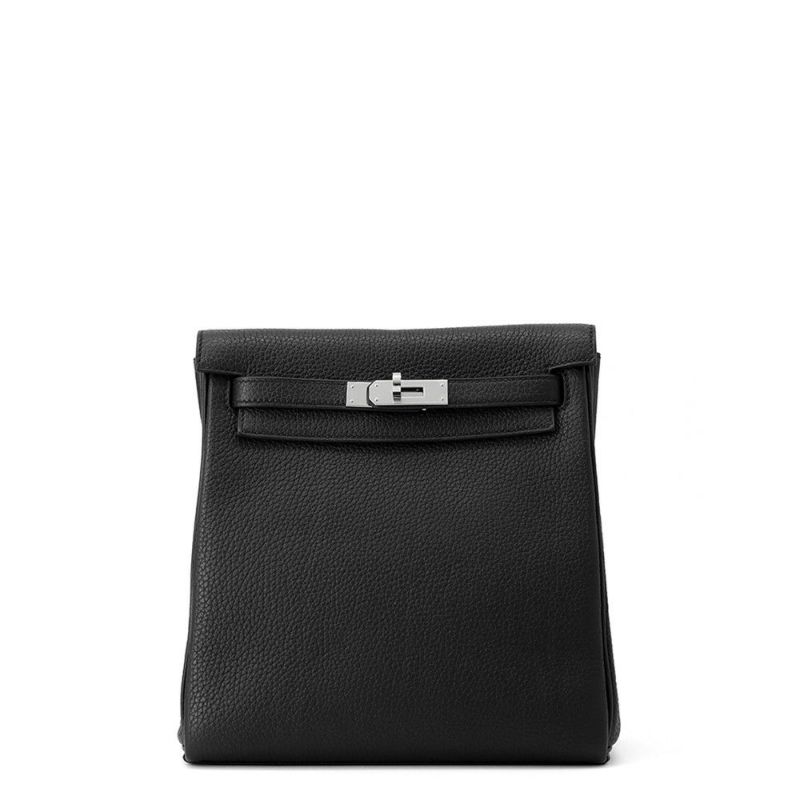 エルメス リュック ケリーアドPM ブラック/シルバー金具 トゴ Y刻印 HERMES バッグ 黒