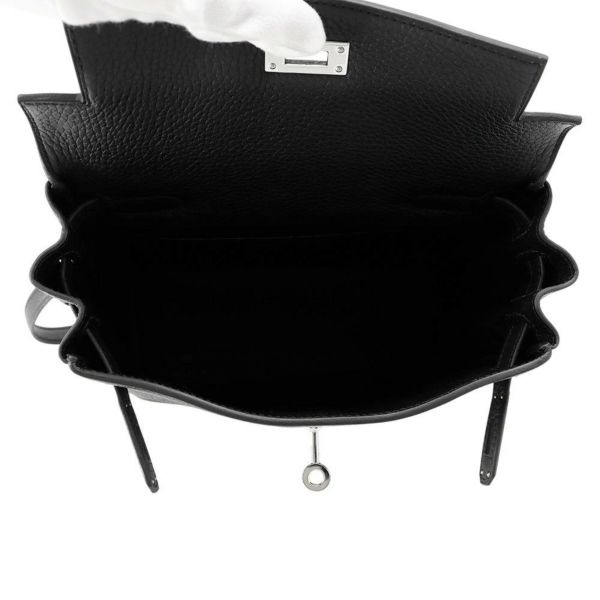 エルメス リュック ケリーアドPM ブラック/シルバー金具 トゴ Y刻印 HERMES バッグ 黒