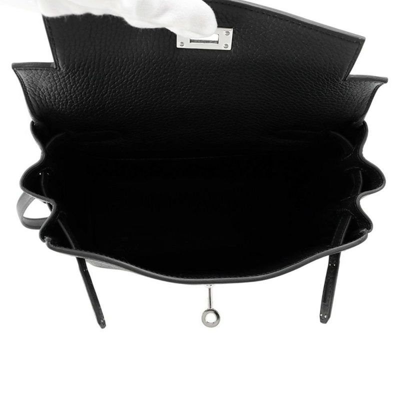 エルメス リュック ケリーアドPM ブラック/シルバー金具 トゴ Y刻印 HERMES バッグ 黒