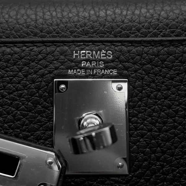 エルメス リュック ケリーアドPM ブラック/シルバー金具 トゴ Y刻印 HERMES バッグ 黒