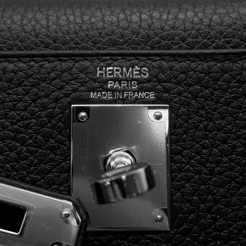 エルメス リュック ケリーアドPM ブラック/シルバー金具 トゴ Y刻印 HERMES バッグ 黒