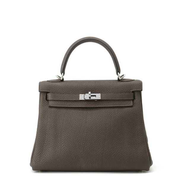 エルメス ハンドバッグ ケリー25 内縫い ショコラ/シルバー金具 トゴ Z刻印 2wayショルダー