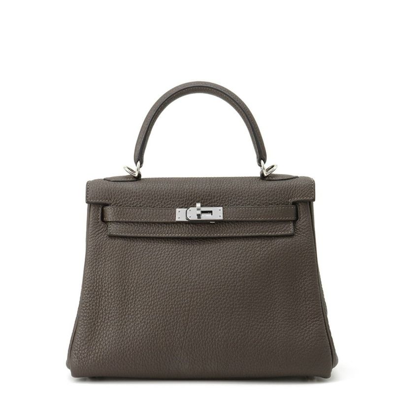 エルメス ハンドバッグ ケリー25 内縫い ショコラ/シルバー金具 トゴ Z刻印 2wayショルダー