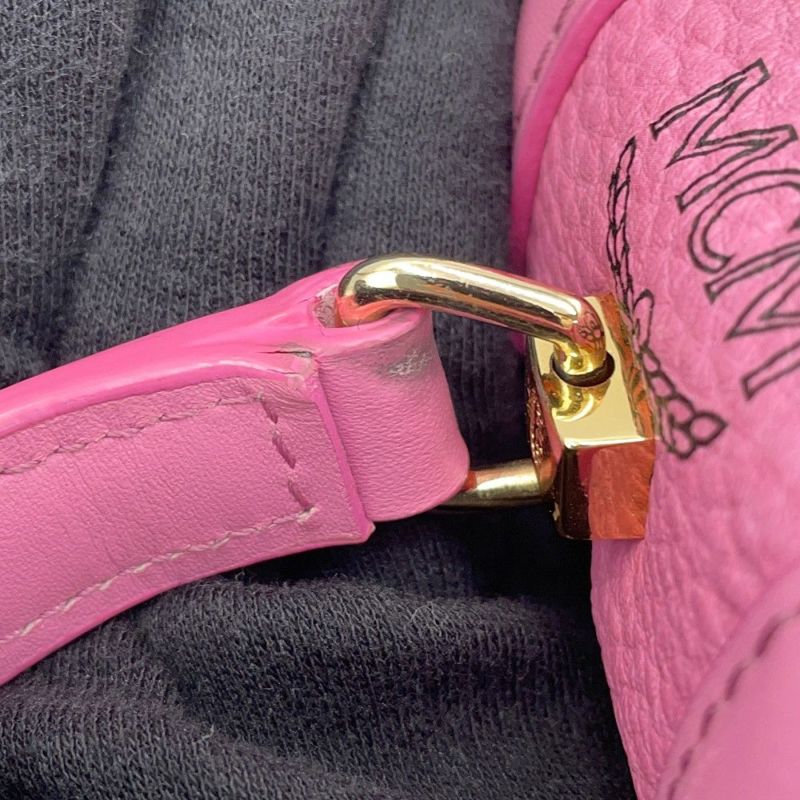 エムシーエム ハンドバッグ ヴィセトス スタッズ ラインストーン レザー MWE4SVI76PK001 MCM 2way