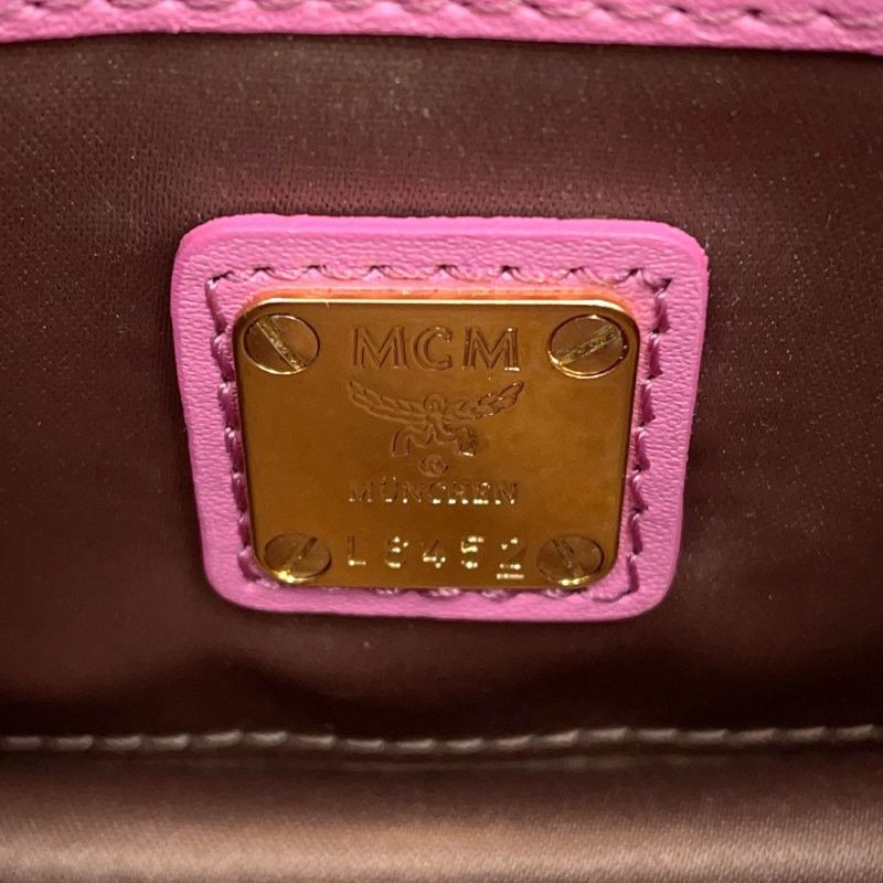 エムシーエム ハンドバッグ ヴィセトス スタッズ ラインストーン レザー MWE4SVI76PK001 MCM 2way