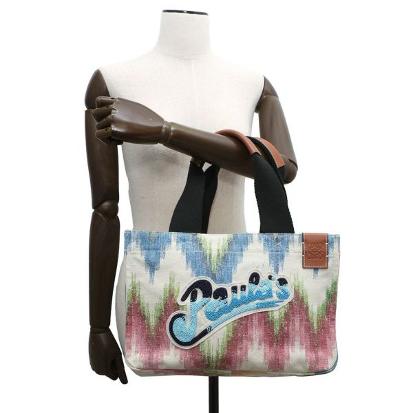 LOEWE ロエベ　パウラズ カバス キャンバスバッグ ビーチバッグ 美品 LOEWE - LOEWE ロエベ パウラズ カバス キャンバスバッグ ビーチ
