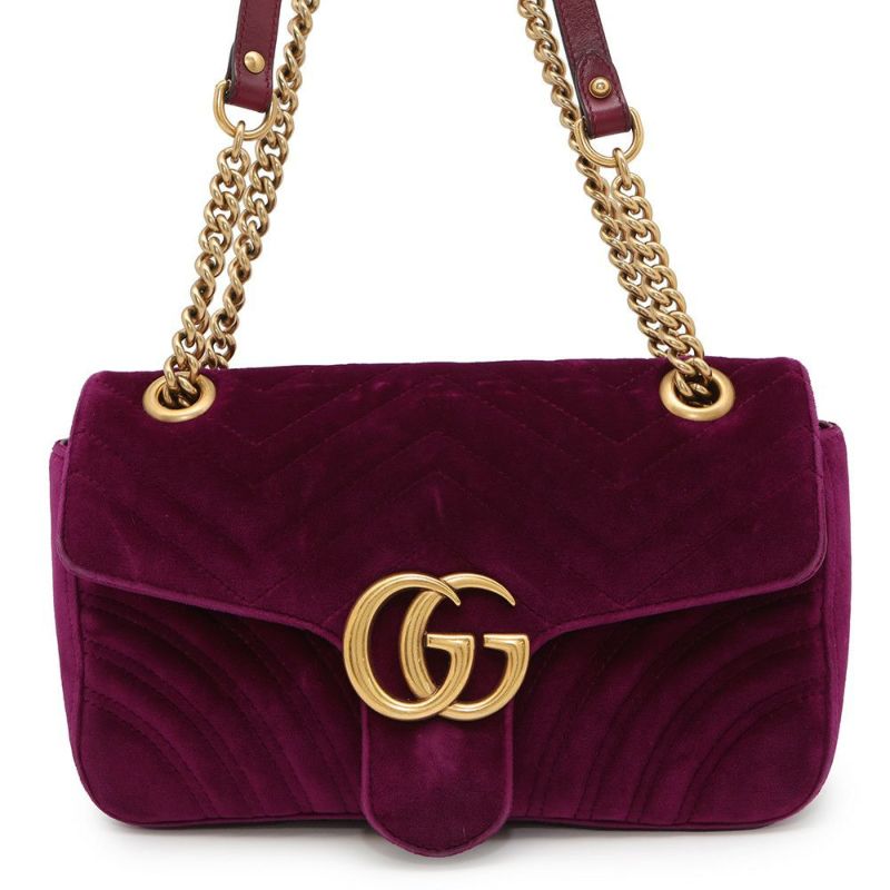 グッチ チェーンショルダーバッグ GGマーモント ベロア 443497 GUCCI バッグ