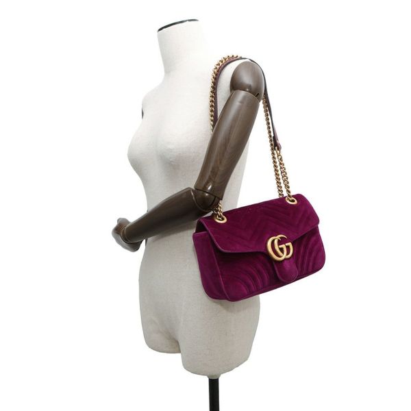 グッチ チェーンショルダーバッグ GGマーモント ベロア 443497 GUCCI バッグ
