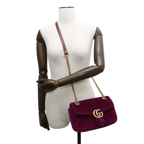 グッチ チェーンショルダーバッグ GGマーモント ベロア 443497 GUCCI バッグ