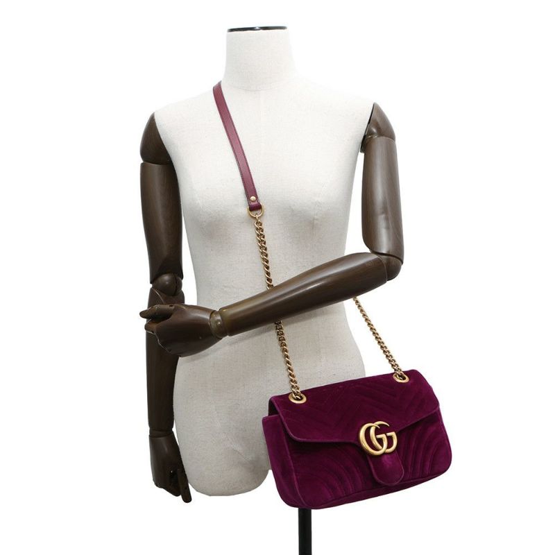 グッチ チェーンショルダーバッグ GGマーモント ベロア 443497 GUCCI バッグ