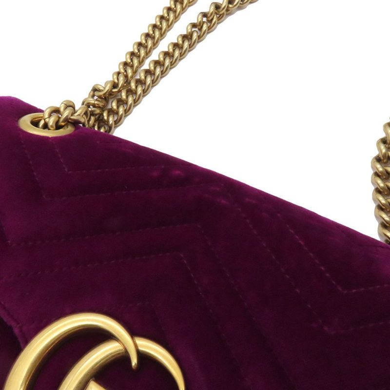 グッチ チェーンショルダーバッグ GGマーモント ベロア 443497 GUCCI バッグ