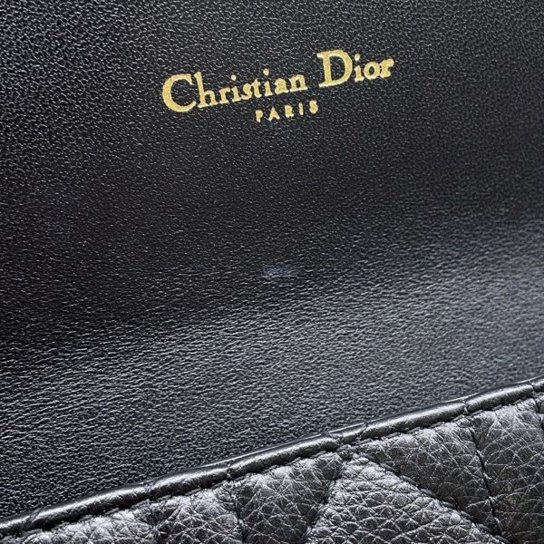 クリスチャン・ディオール チェーンベルトウォレット カロ カナージュ カーフスキン Christian Dior ボディバッグ 黒