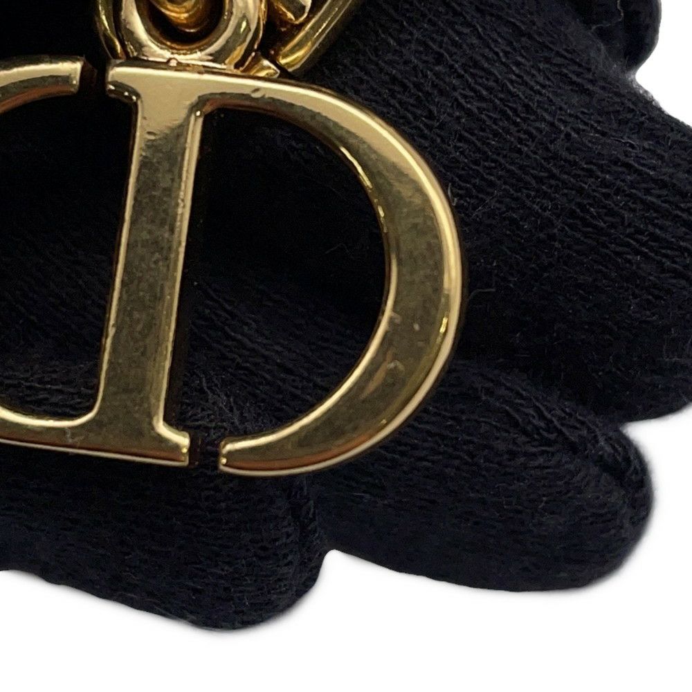 クリスチャン・ディオール チェーンベルトウォレット カロ カナージュ カーフスキン Christian Dior ボディバッグ 黒