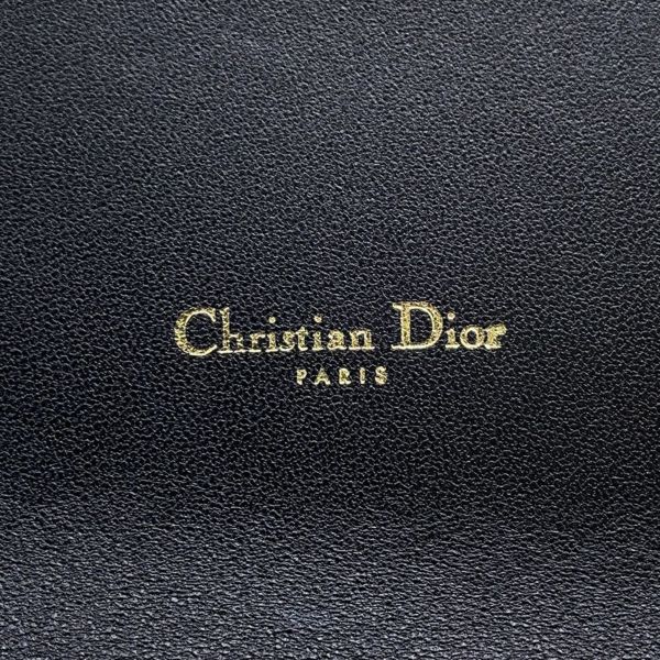 クリスチャン・ディオール チェーンベルトウォレット カロ カナージュ カーフスキン Christian Dior ボディバッグ 黒