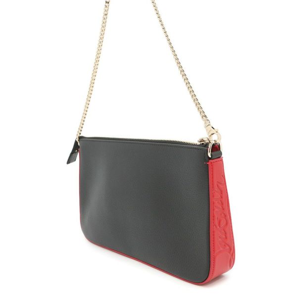 クリスチャン・ルブタン チェーンショルダーバッグ LOUBILA ルビラ カーフレザー 1225230 Christian Louboutin 黒