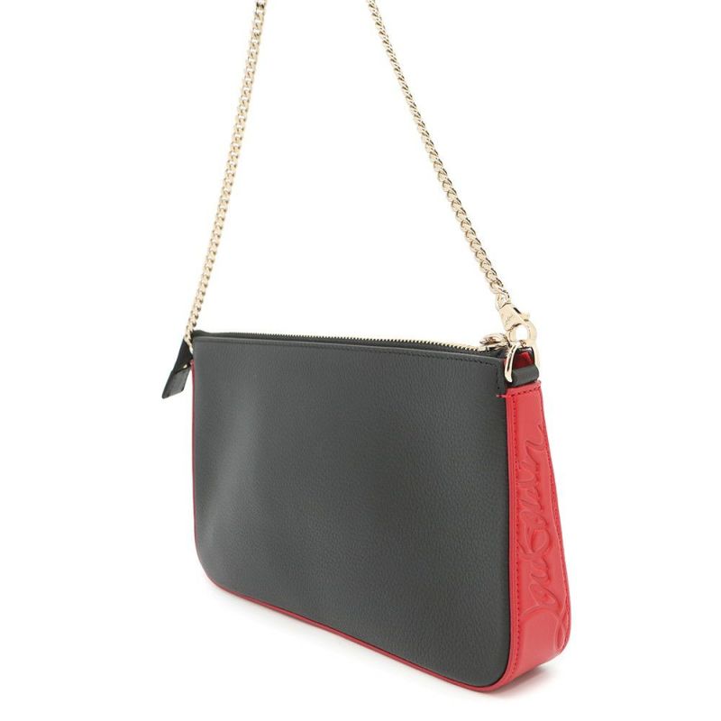 クリスチャン・ルブタン チェーンショルダーバッグ LOUBILA ルビラ カーフレザー 1225230 Christian Louboutin 黒