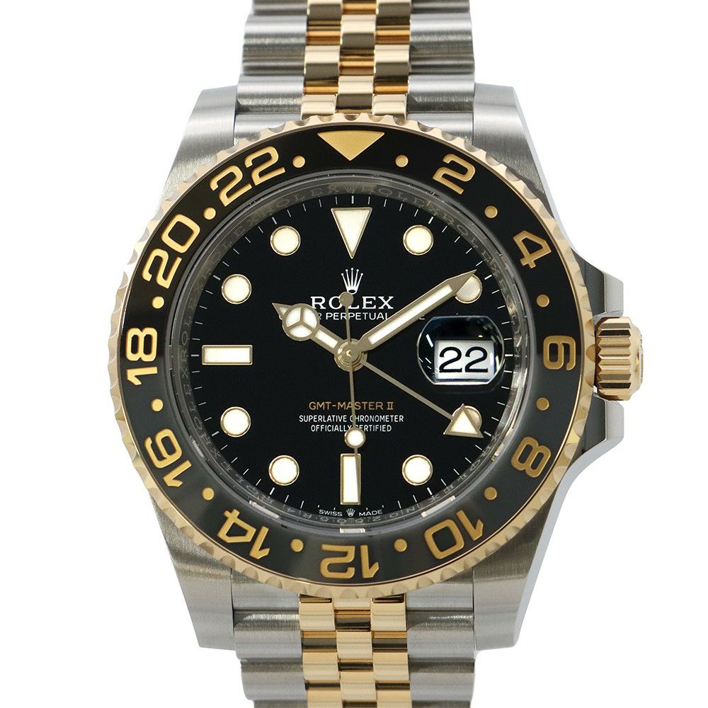 ロレックス GMTマスター2 ランダムシリアル ルーレット 126713GRNR ROLEX 腕時計 黒文字盤