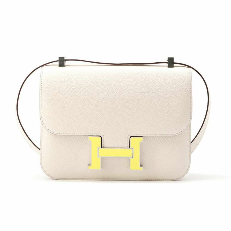 エルメス ショルダーバッグ コンスタンス24 ミロワール ナタ/ラッカー金具 ヴォーエプソン U刻印