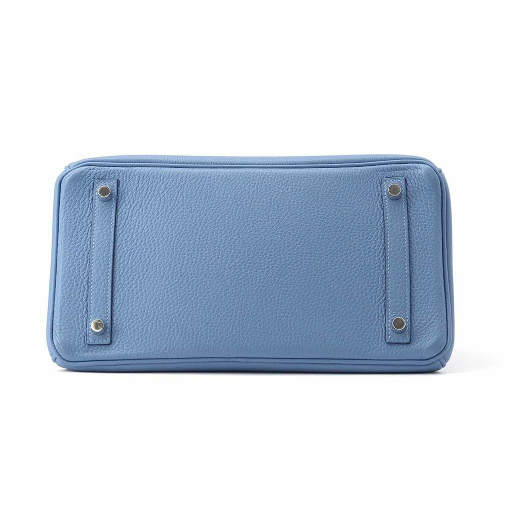 エルメス バーキン30 アズール/シルバー金具 トゴ C刻印HERMES Birkin ハンドバッグ