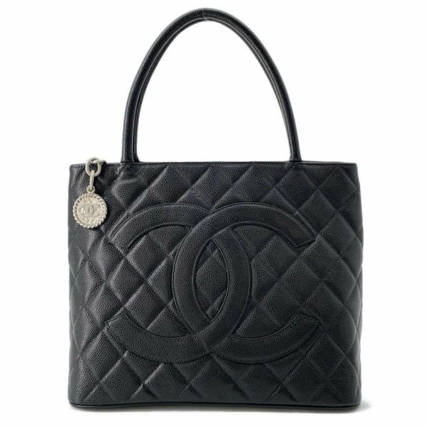 シャネル トートバッグ 復刻トート ココマーク キャビアスキン A01804 CHANEL バッグ マトラッセ キルティング 黒