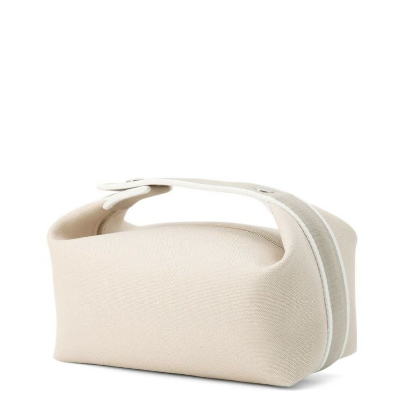 エルメス ポーチ ブリッド・ア・ブラックPM ベージュ/シルバー金具 キャンバス HERMES バッグ 小物入れ