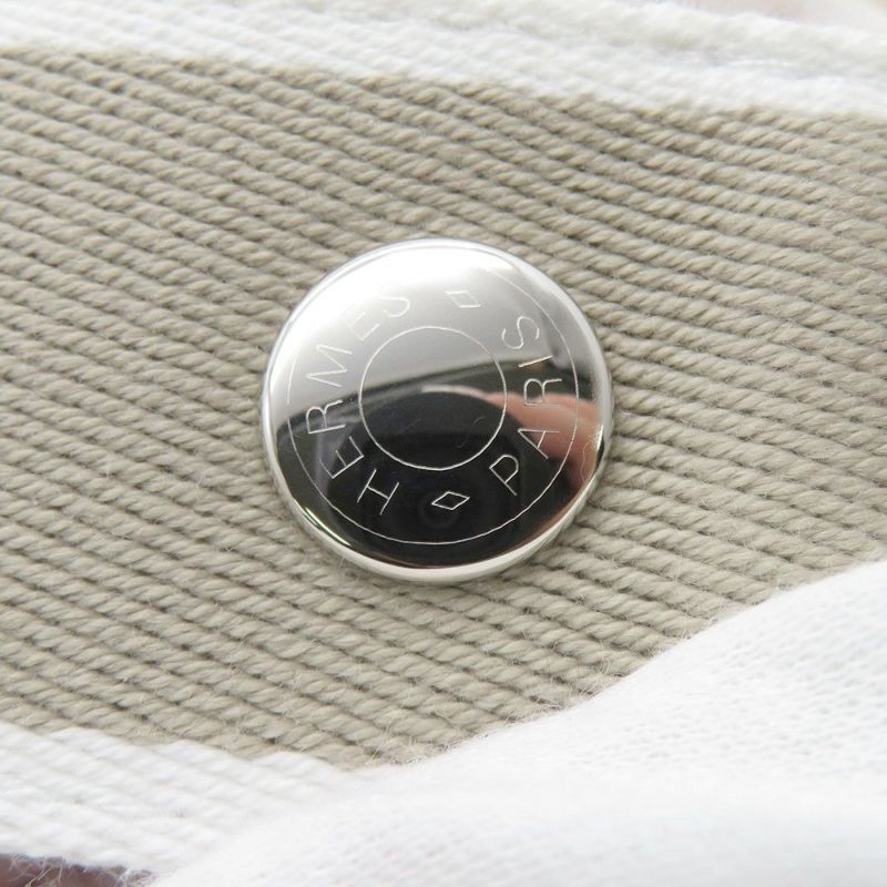 エルメス ポーチ ブリッド・ア・ブラックPM ベージュ/シルバー金具 キャンバス HERMES バッグ 小物入れ