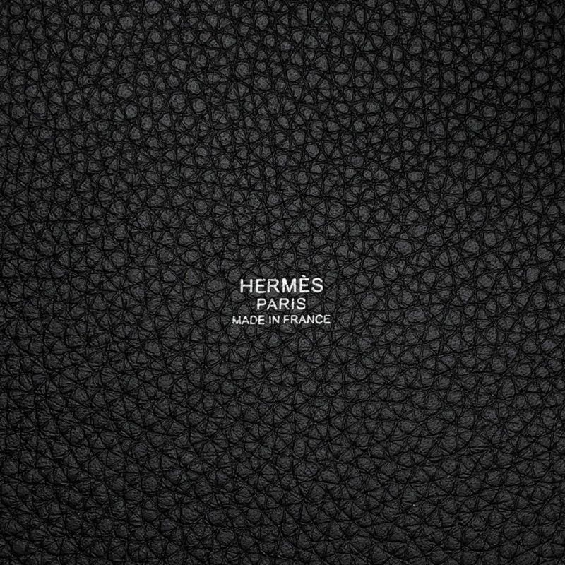 エルメス ハンドバッグ ピコタンロックMM ブラック/シルバー金具 トリヨンクレマンス K刻印 黒