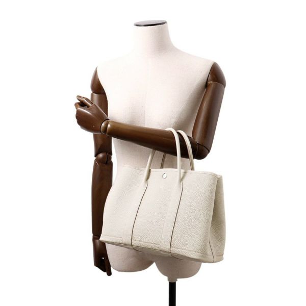 エルメス トートバッグ ガーデンパーティTPM ベトン/シルバー金具 ネゴンダ K刻印